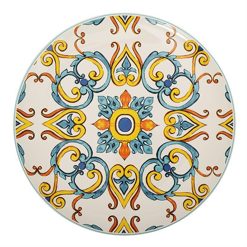 Блюдо круглое из высокопрочной керамики с узором Medicea