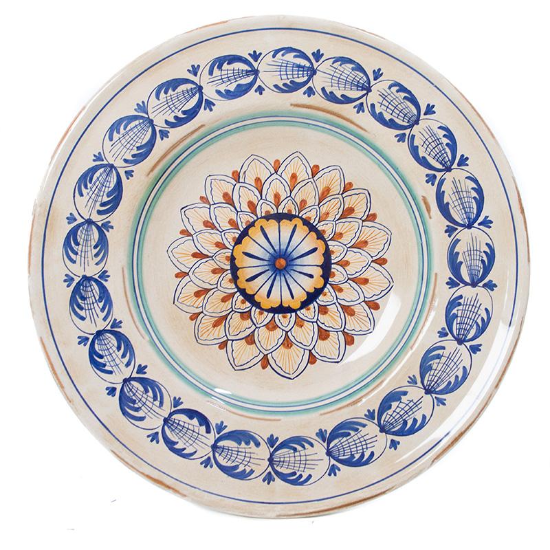 Тарелка декоративная из керамики ручной работы Geometric
