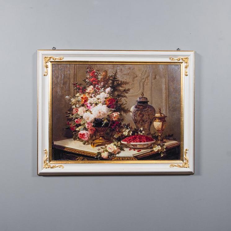 Репродукция картины Decor Toscana Цветы и малина 60×80 см - фото