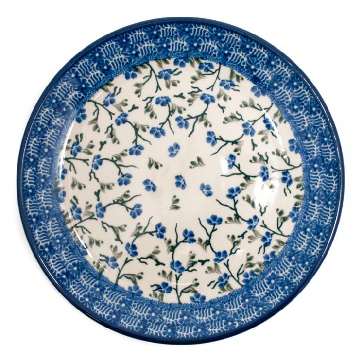 Набор из 6-ти голубых десертных тарелок "Летний ветерок" Керамика Артистична - фото