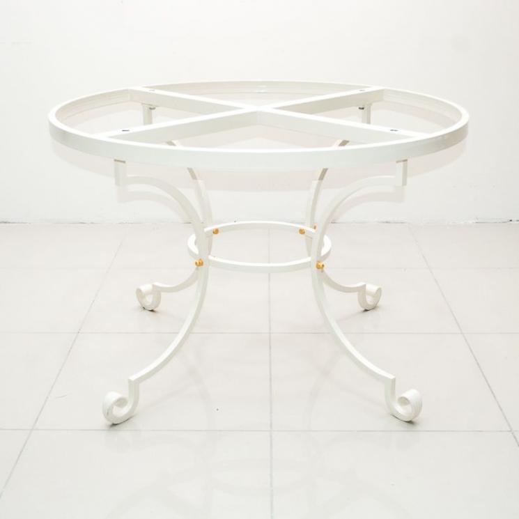 Белая металлическая база для круглой столешницы диаметром от 110 см Villa Grazia - фото