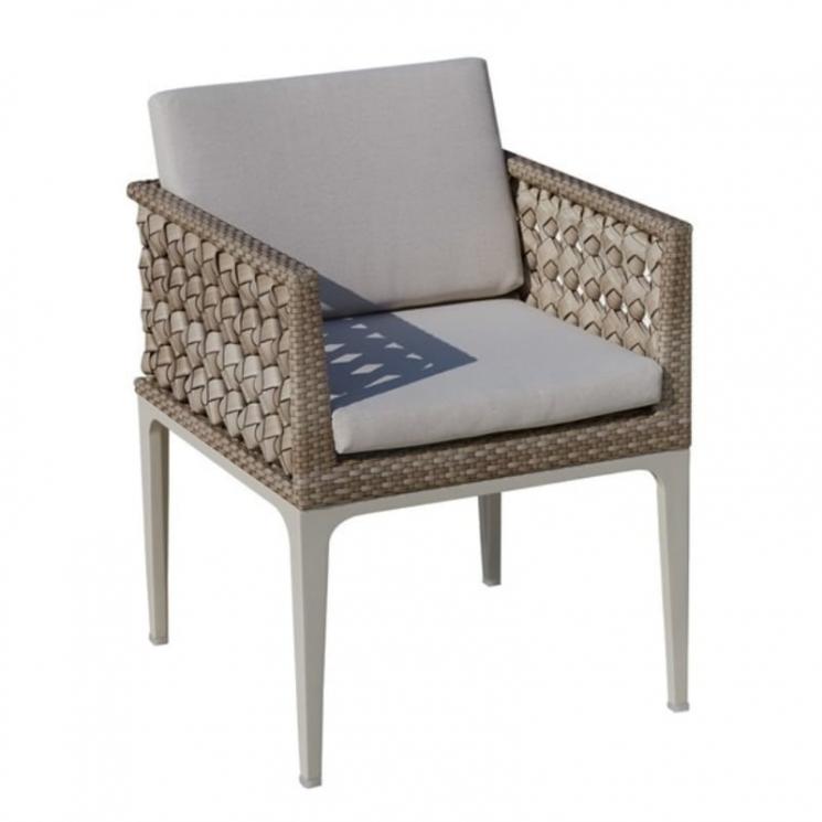 Обеденное плетеное кресло благородного оттенка тауп Heart Skyline Design - фото