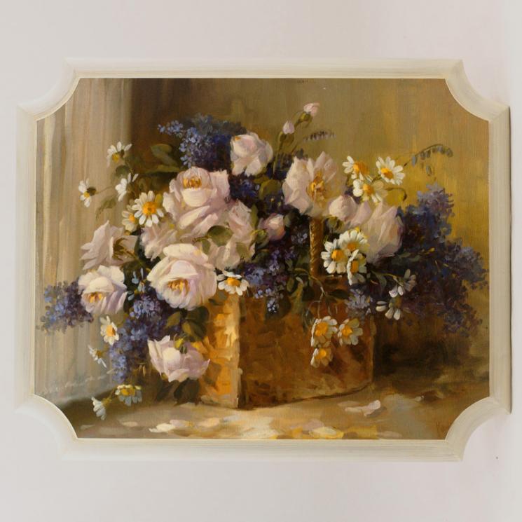 Репродукция картины "Корзина цветов" Анжелы Вернетти Decor Toscana - фото