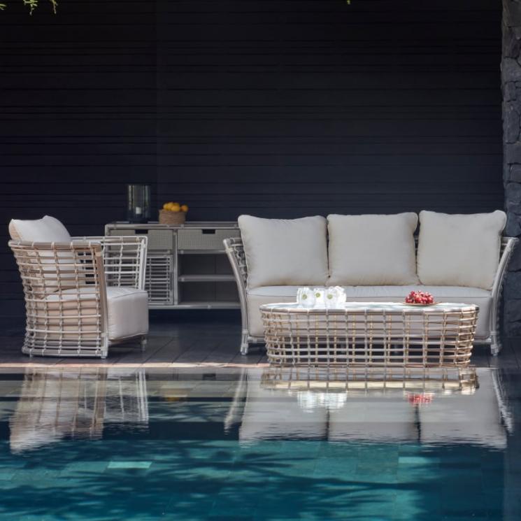 Элегантная мебель для террасы и сада с ручным плетением из техноротанга Villa - фото