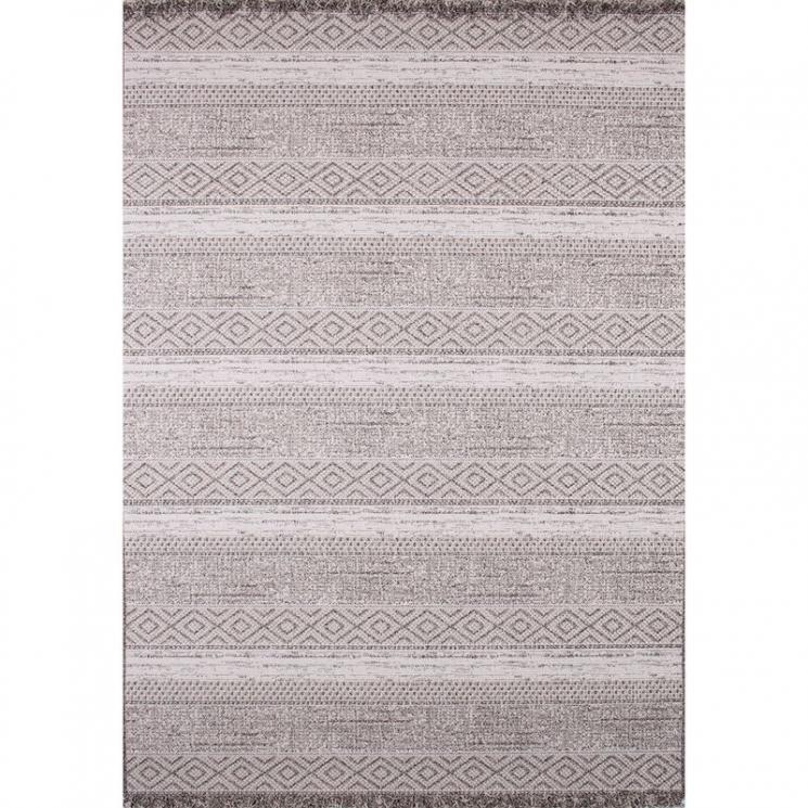 Серый уличный ковер с узорными полосами Gazebo SL Carpet - фото