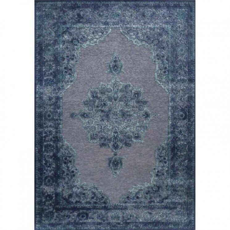 Мягкий синий ковер в классическом стиле Farashe SL Carpet - фото