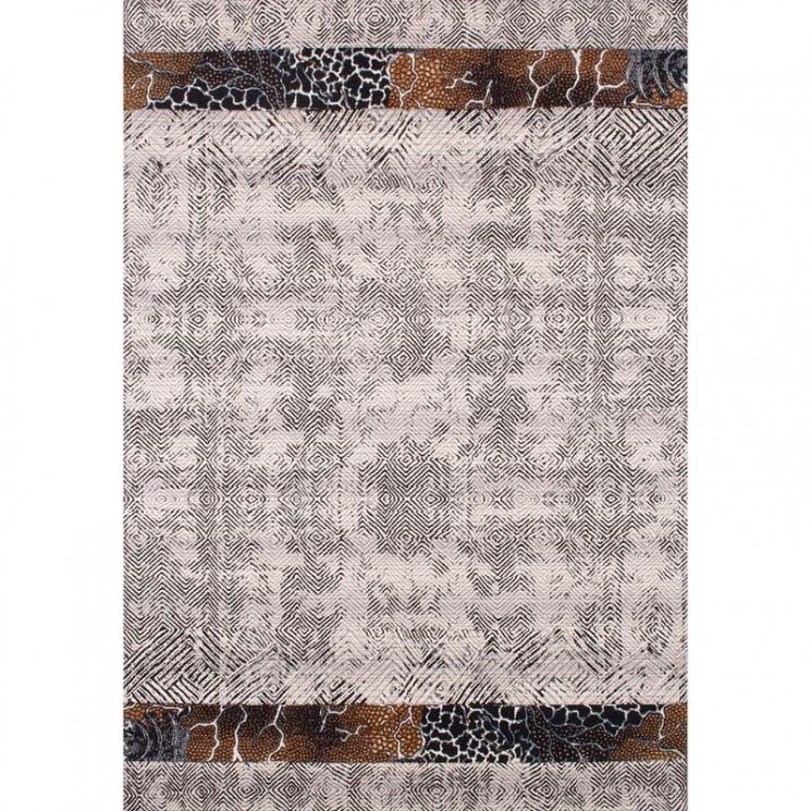 Серый ковер с элементами африканского этно Afrika SL Carpet - фото