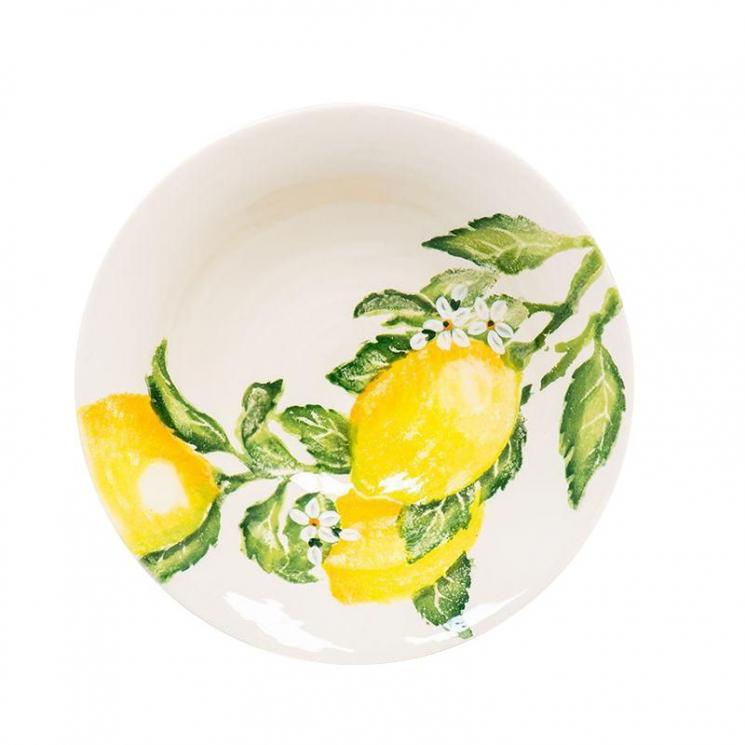 Керамический салатник с ярким принтовым рисунком "Солнечный лимон" Villa Grazia - фото