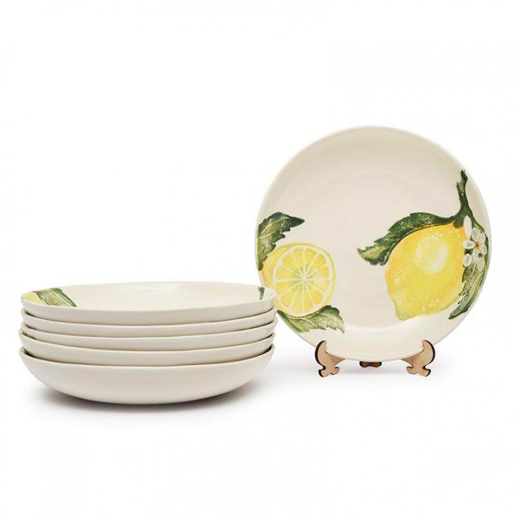 Тарелка для супа на летнюю тематику "Солнечный лимон" Villa Grazia - фото