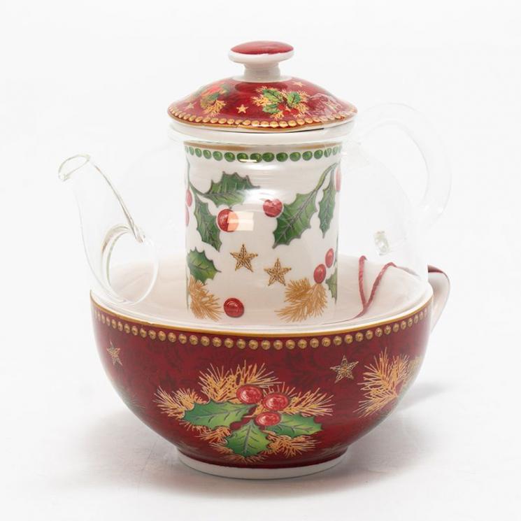 Подарочный чайный комплект-«эгоист» в новогоднем стиле «Счастливые дни» Palais Royal - фото