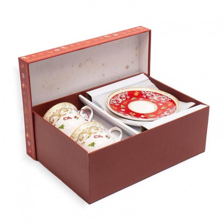 Фарфоровый чайный набор для подарка для двоих «Вкус праздников» Palais Royal - фото