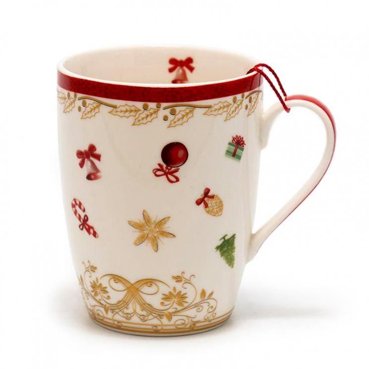 Светлая чайная чашка из коллекции новогоднего фарфора «Вкус праздников» Palais Royal - фото