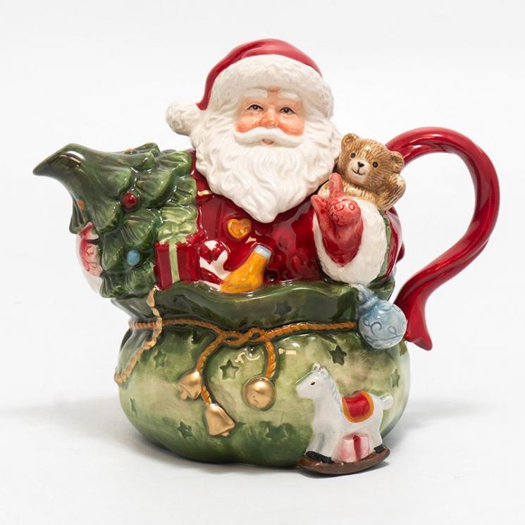 Новогодний керамический заварник-статуэтка «Санта с подарками» Palais Royal - фото