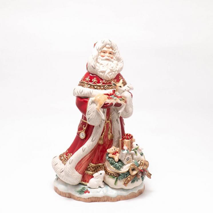 Статуэтка "Дед Мороз с оленёнком на руках" Fitz and Floyd - фото