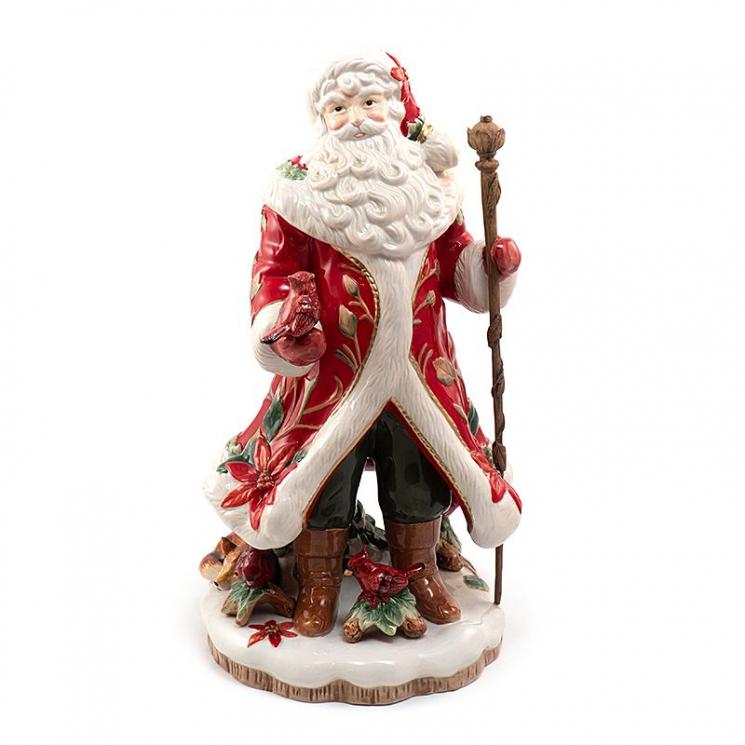 Большая статуэтка Деда Мороза с птичкой "Семейные традиции" Fitz and Floyd - фото