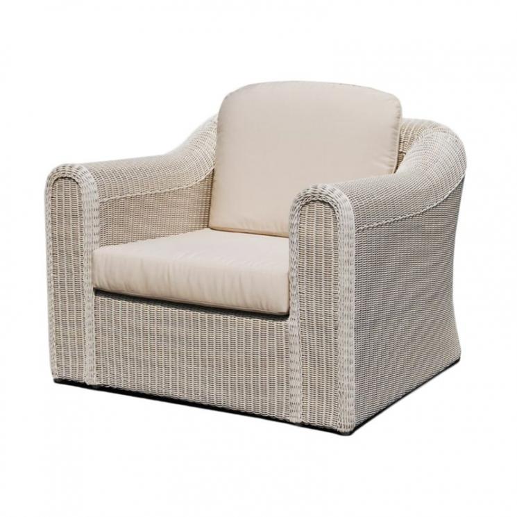 Балконное кресло из плетеного ротанга с мягкой подушкой Calderan Skyline Design - фото