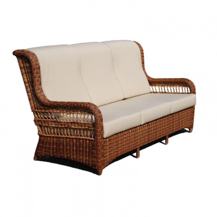 Плетеный 3-местный диван OUTDOOR с мягкими подушками Ebony Skyline Design - фото