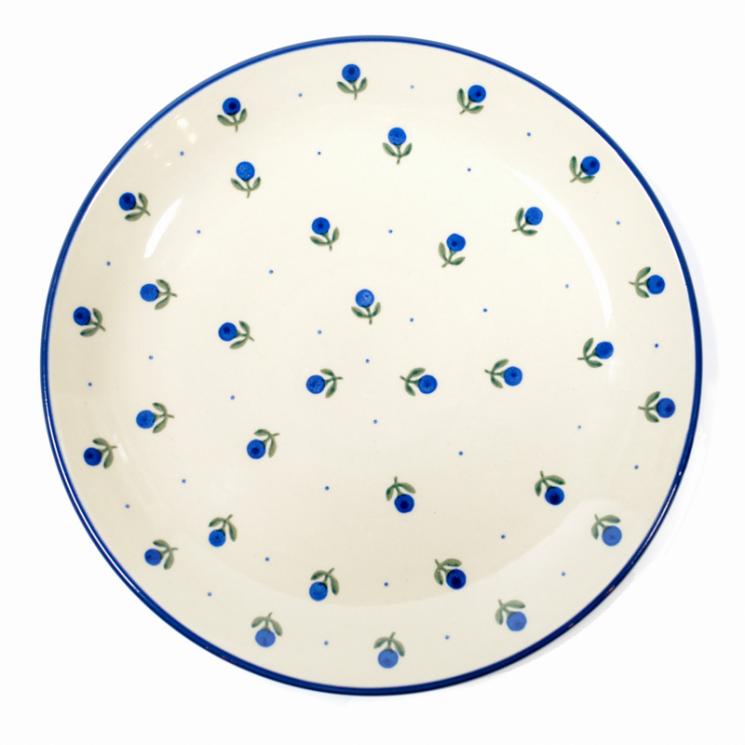 Набор из 6-ти обеденных тарелок с узором "Голубика" Керамика Артистична - фото