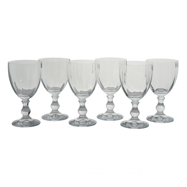 Набор из 6-ти прозрачных бокалов для вина в классическом стиле Margot Maison - фото