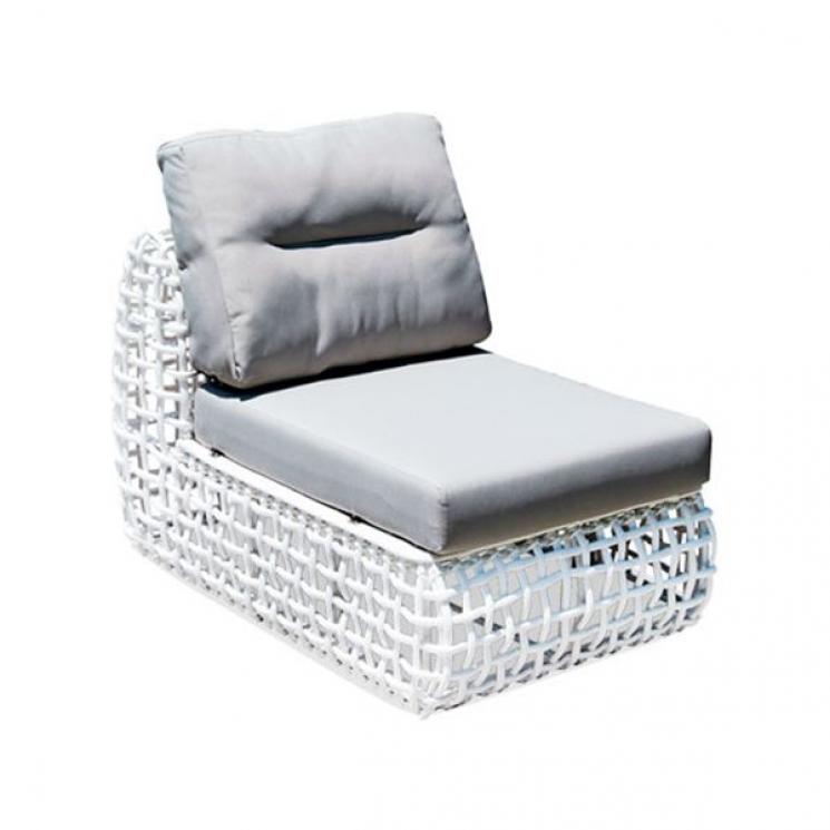 Белое модульное кресло из искусственного ротанга Dynasty Skyline Design - фото