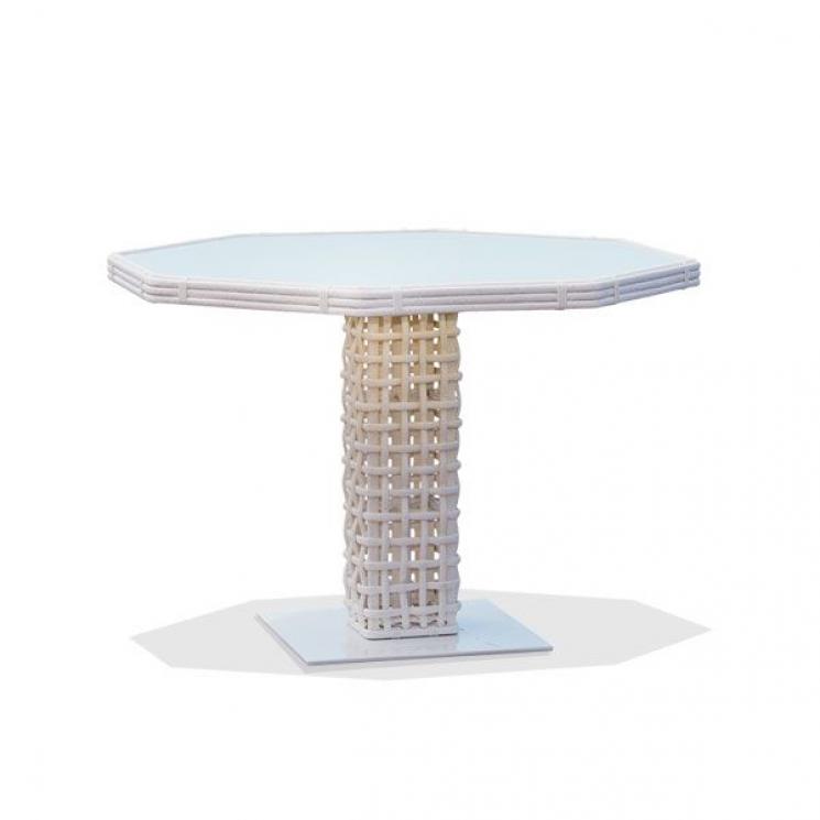 Восьмиугольный обеденный стол с ротанговым плетением Dynasty Skyline Design - фото