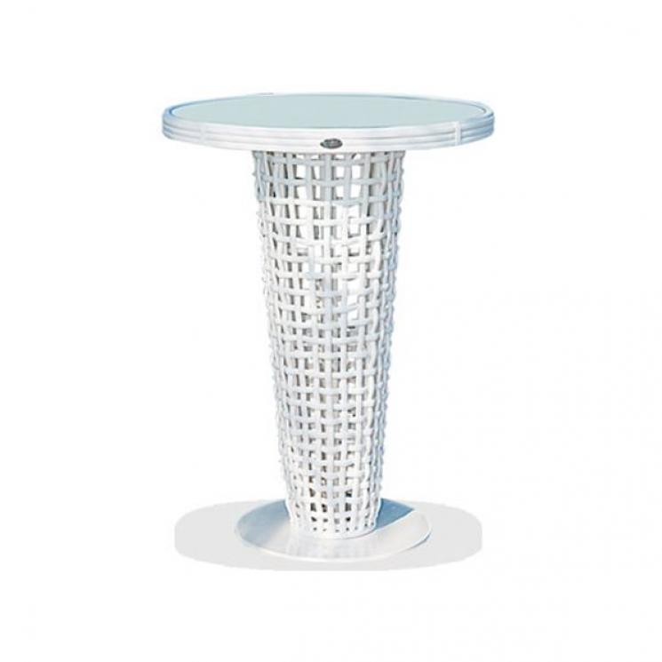 Высокий круглый барный стол с ножкой из техноротанга Dynasty Skyline Design - фото