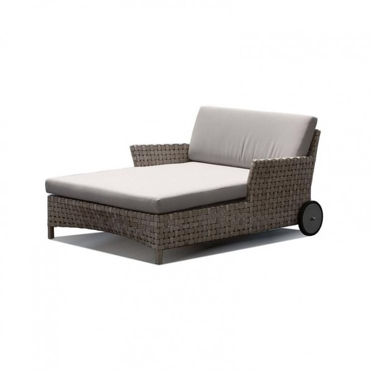Лаунж-диван из искусственного ротанга с мягкими матрасом и подушкой Cielo Skyline Design - фото