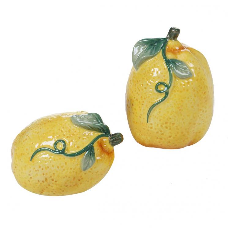 Набор емкостей для соли и перца с объемным декором и ручной росписью "Спелый лимон" Certified International - фото