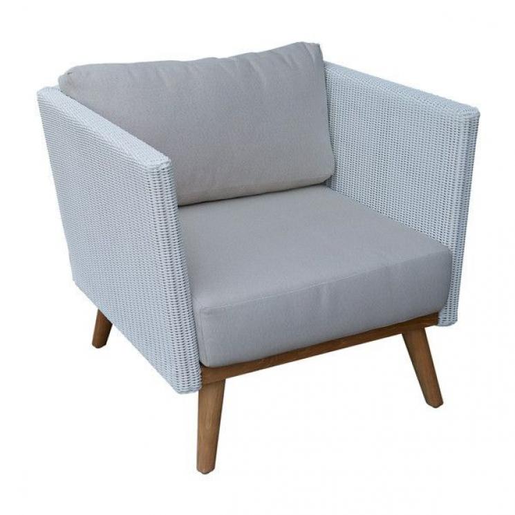 Плетеное кресло из искусственного ротанга с мягким сиденьем POB Skyline Design - фото