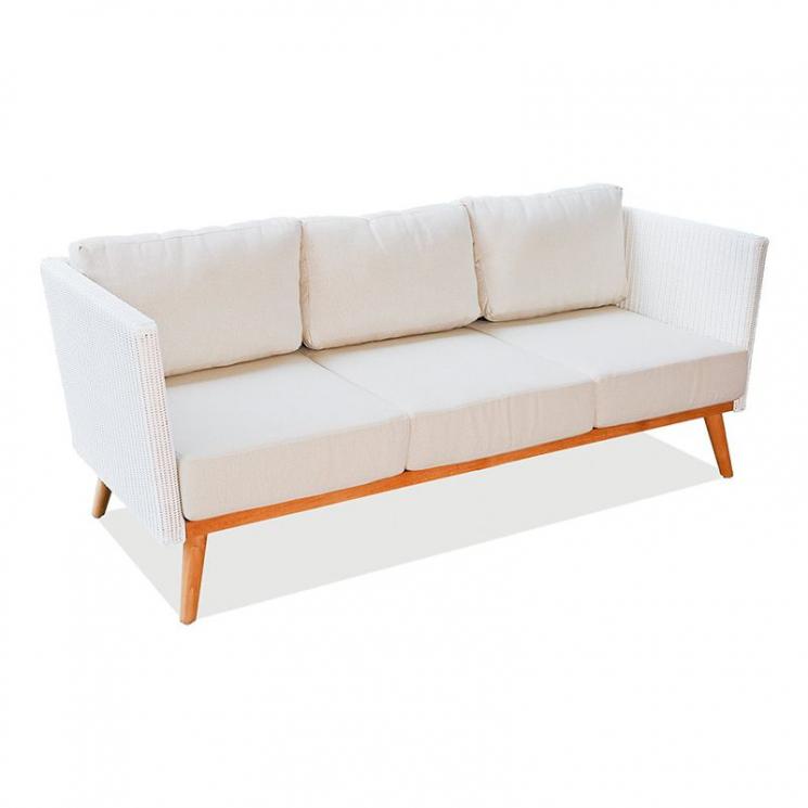 Мягкий 3-местный диван с ротанговыми боковинами POB Skyline Design - фото