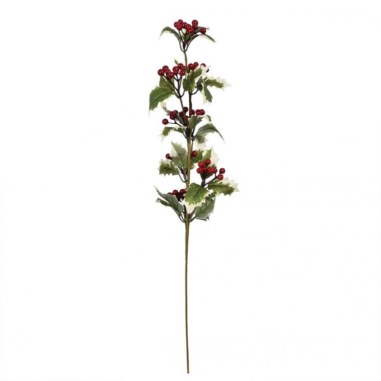 Декоративная ветка Падуба с красными ягодками Exner - фото