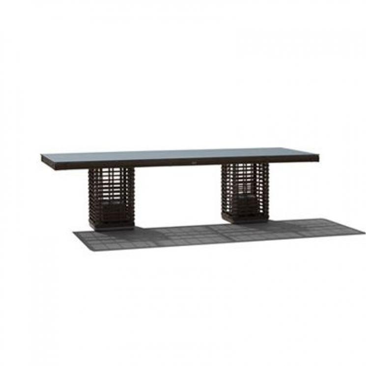 Стол обеденный прямоугольный из искусственного ротанга Castries Skyline Design - фото
