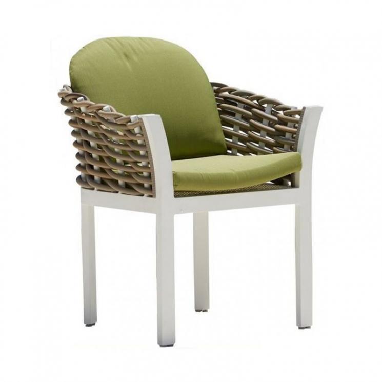 Кресло обеденное из техноротанга с мягкой подушкой Olivia Skyline Design - фото