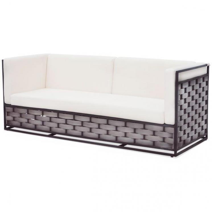 Плетеный трехместный диван с мягким сиденьем Bandido Skyline Design - фото