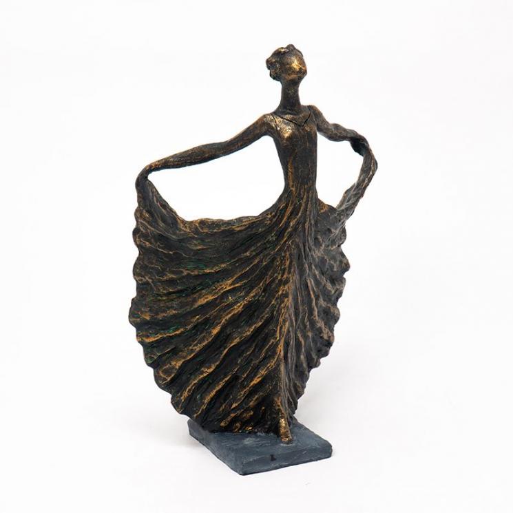 Красивая статуэтка из полирезина "Танцующая балерина" бронзового цвета Hilda Exner - фото