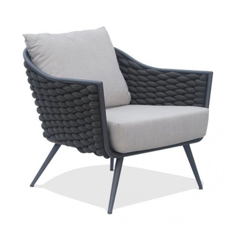 Балконное кресло с узорным плетением и мягкими подушками Serpent Skyline Design - фото