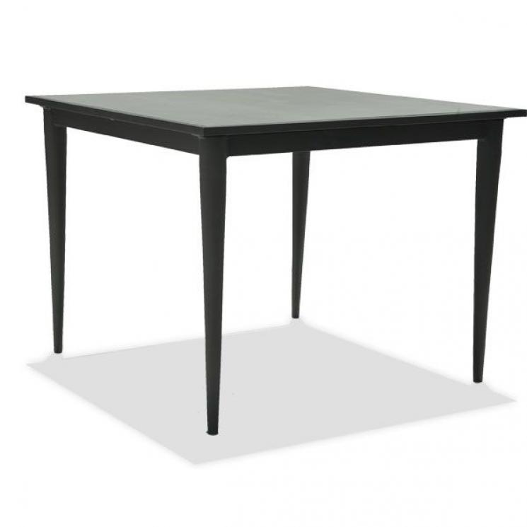 Квадратный обеденный стол из металла черного цвета Serpent Skyline Design - фото