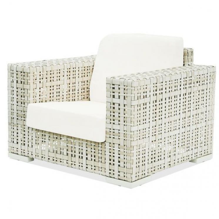 Балконное кресло из плетеного ротанга с мягкими подушками Martin Skyline Design - фото