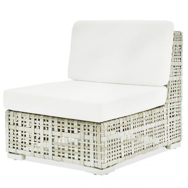 Мягкое модульное кресло из плетеного ротанга для террасы Martin Skyline Design - фото