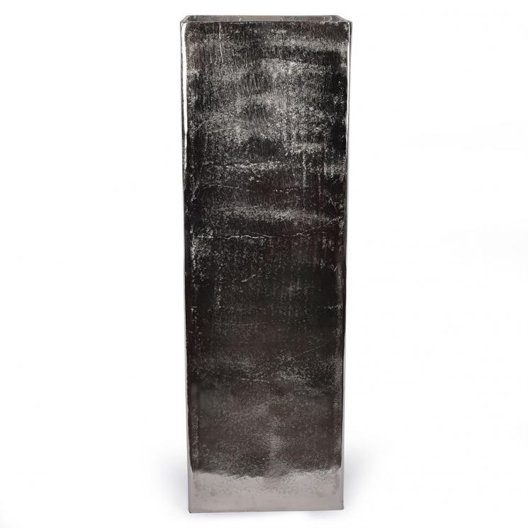Высокая ваза-колонна из алюминия серебристого цвета Gros Exner - фото