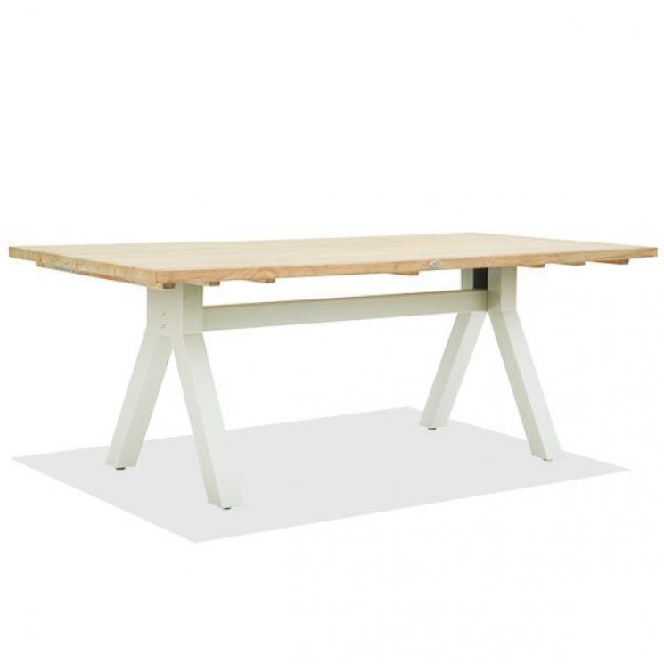 Обеденный стол прямоугольный на металлическом каркасе с деревянной столешницей Windsor Skyline Design - фото