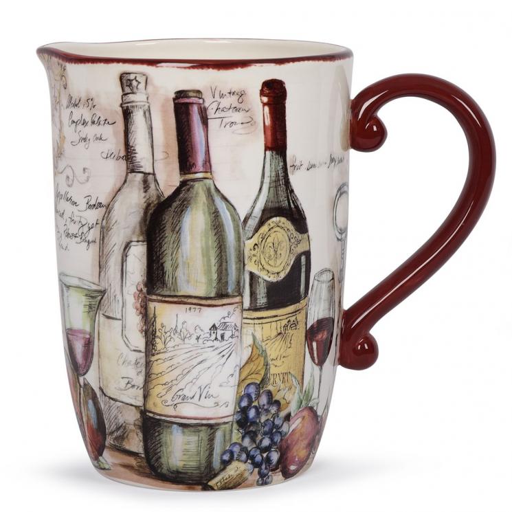 Керамический кувшин с ярким винным натюрмортом "Секреты виноделов" Certified International - фото