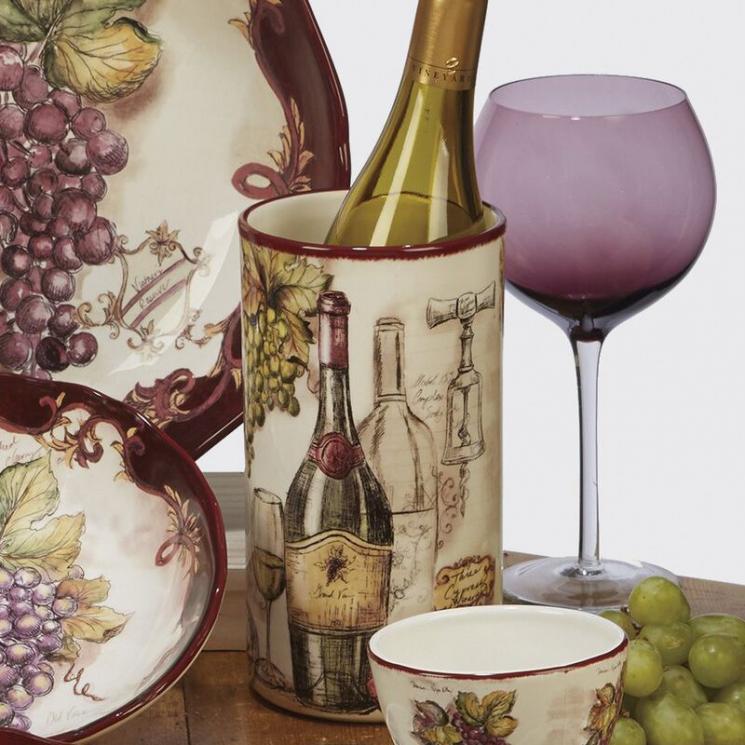 Цилиндрическая емкость для льда/охлаждения вина из керамики "Секреты виноделов" Certified International - фото