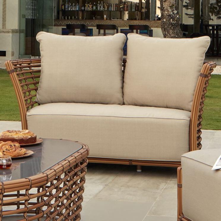 Коричневый 2-местный диванчик для сада или террасы Villa Natural Mushroom Skyline Design - фото