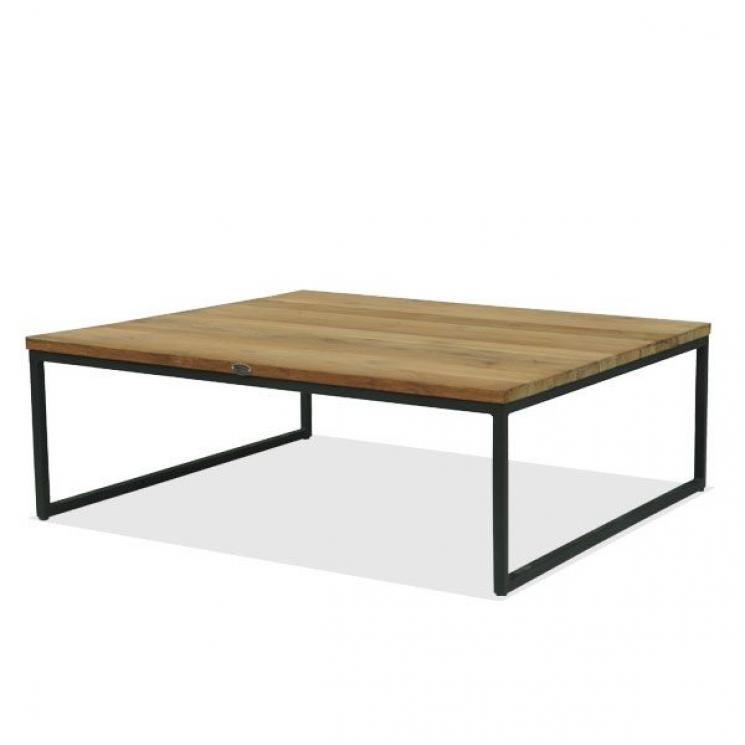 Квадратный кофейный столик с деревянной столешницей на металлическом каркасе Horizon Skyline Design - фото