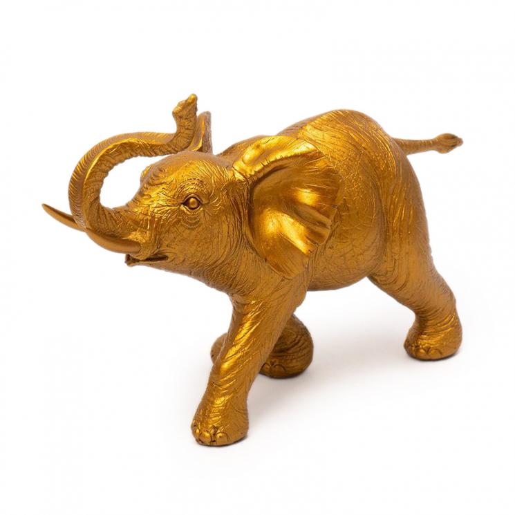 Креативная статуэтка "Слон" золотого цвета Hilda Exner - фото
