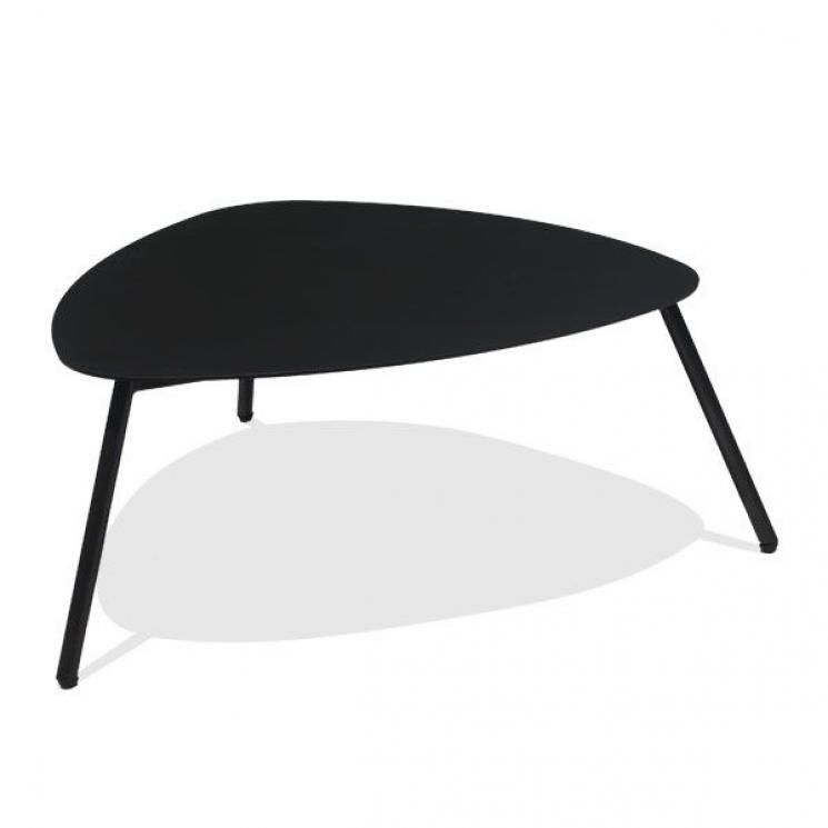 Треугольный кофейный столик из металла черного цвета Urban Skyline Design - фото
