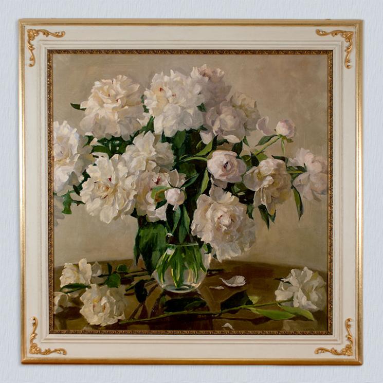 Репродукция картины "Белые розы" Decor Toscana - фото