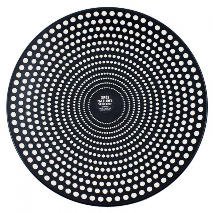 Десертная тарелка из черно-белой фактурной керамики Galaxy Bastide - фото
