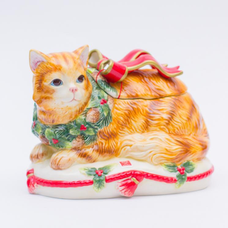 Новогодняя ёмкость для печенья "Нарядный котенок" Palais Royal - фото